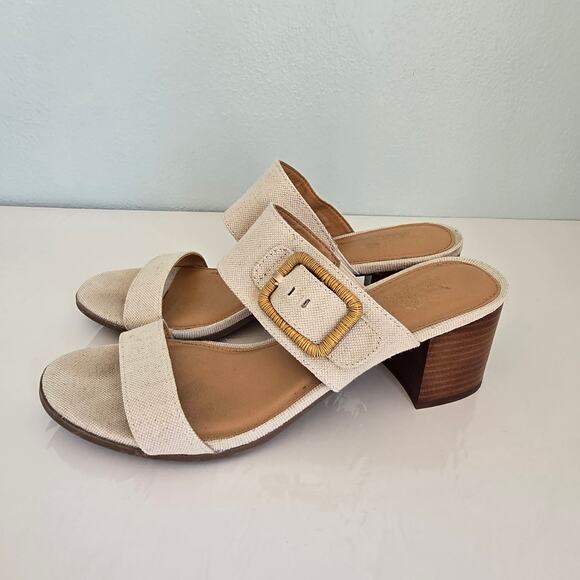 Tommy Bahama Trista Slide Sandal Women's 8.5M Linen Coastal Tropical Nautical - Picture 4 of 14